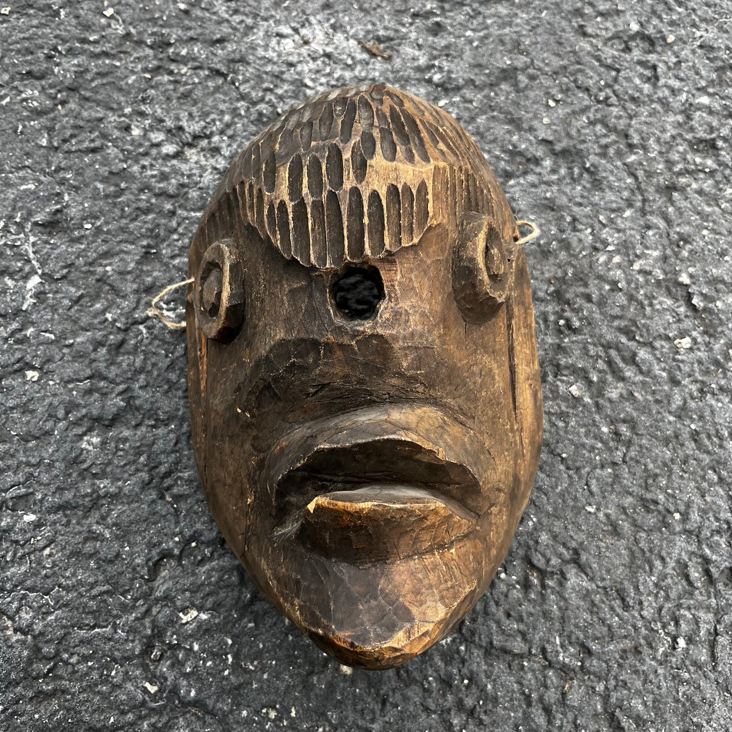 1960s hand carved Guatemalan bird mask.