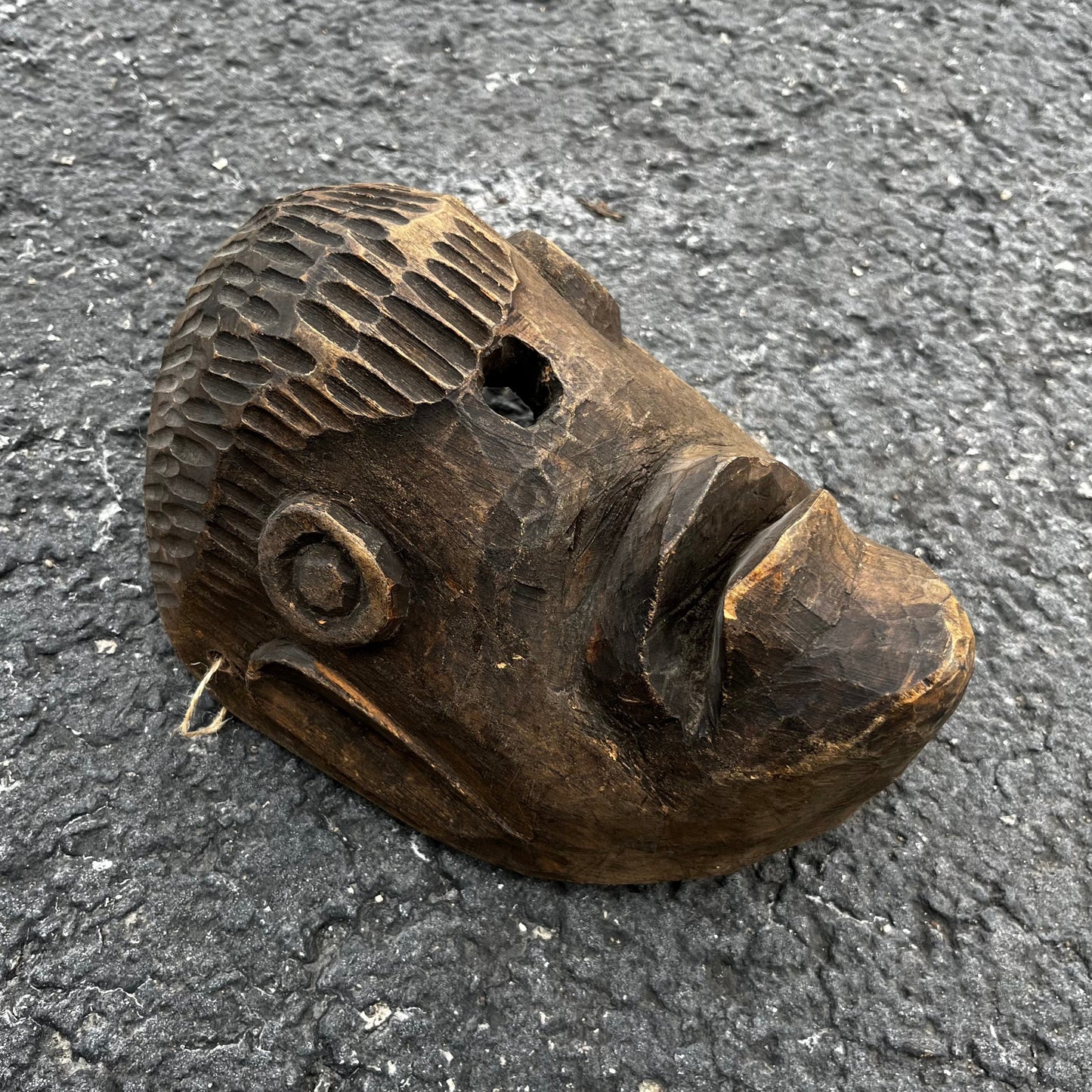 1960s hand carved Guatemalan bird mask.