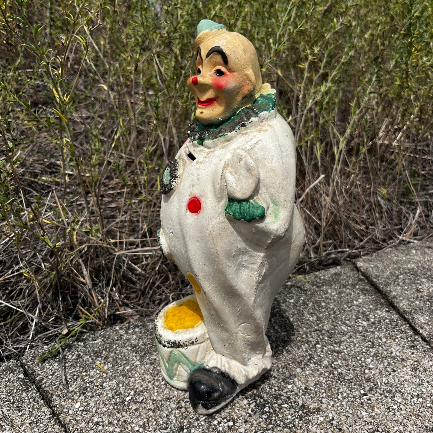 1940s Chalkware circus clown.