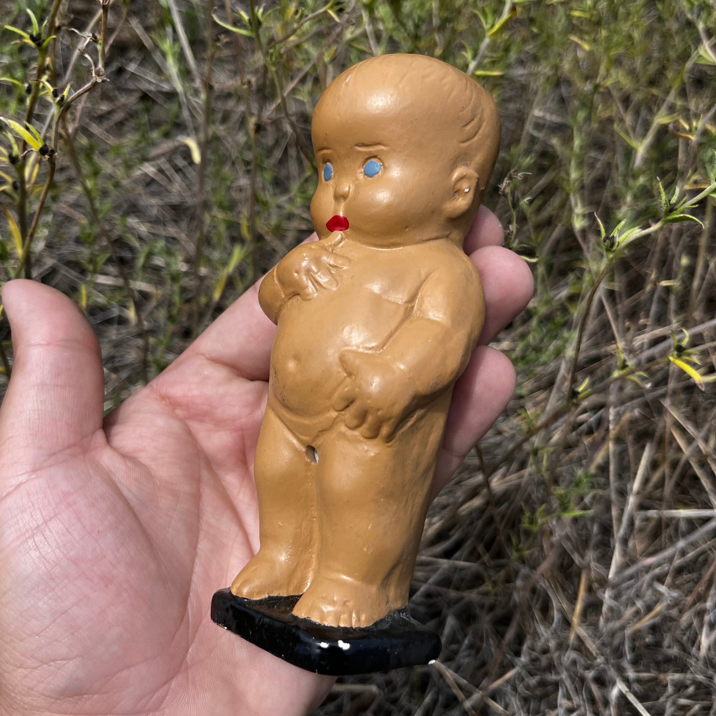 1940s Chalkware baby.