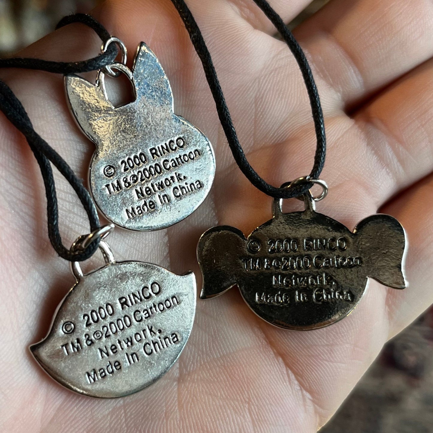 Deadstock Y2K enamel Powerpuff girls necklace set of three.