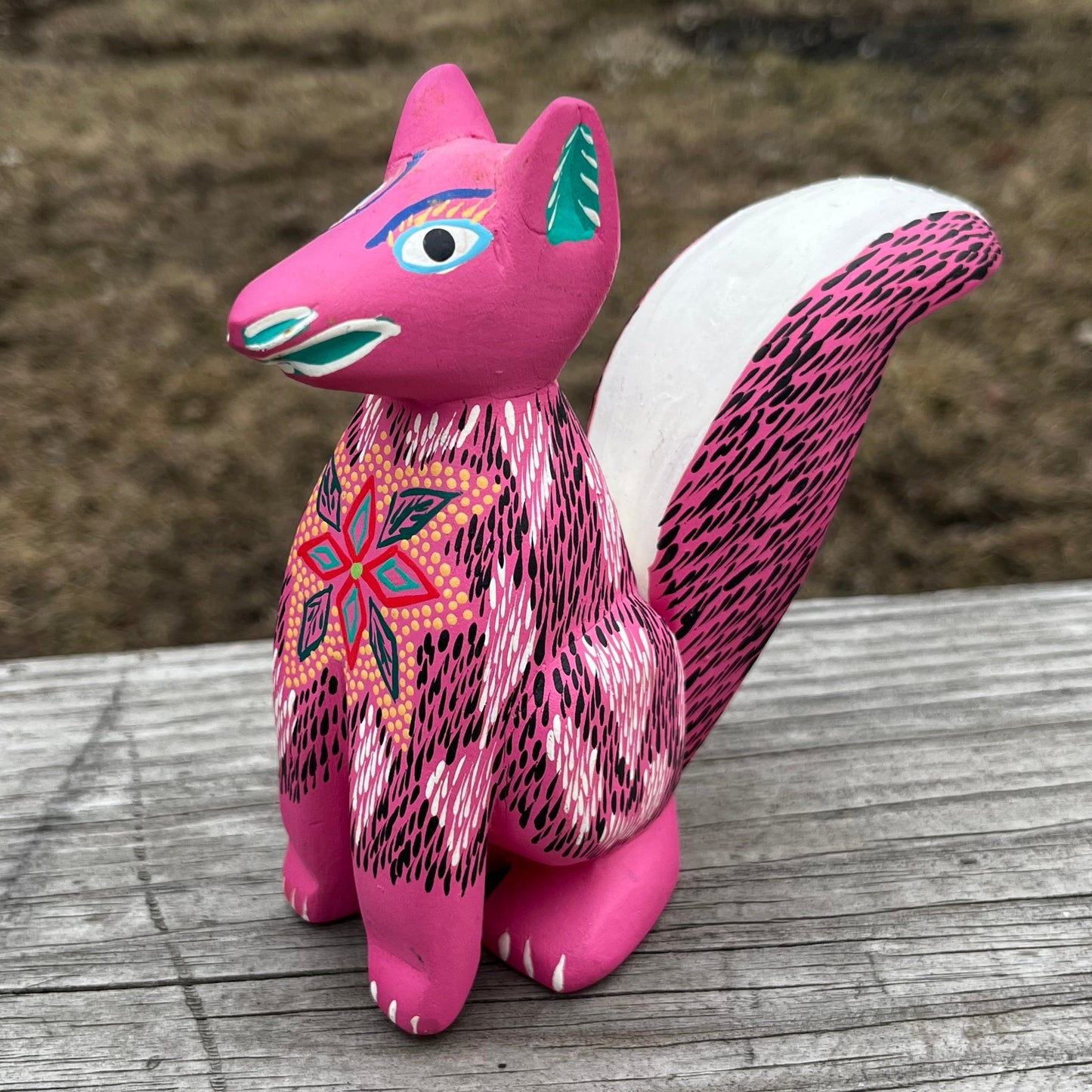 Vintage Oaxacan fox Alebrije.