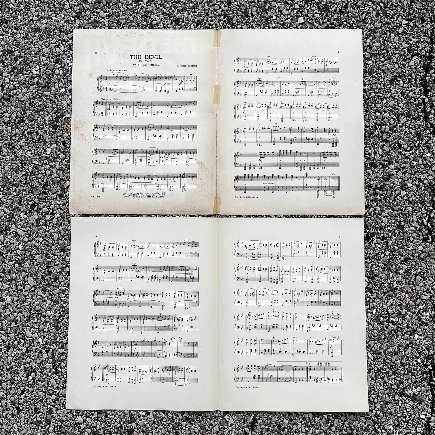 1913 Broadway sheet music for "The Devil".