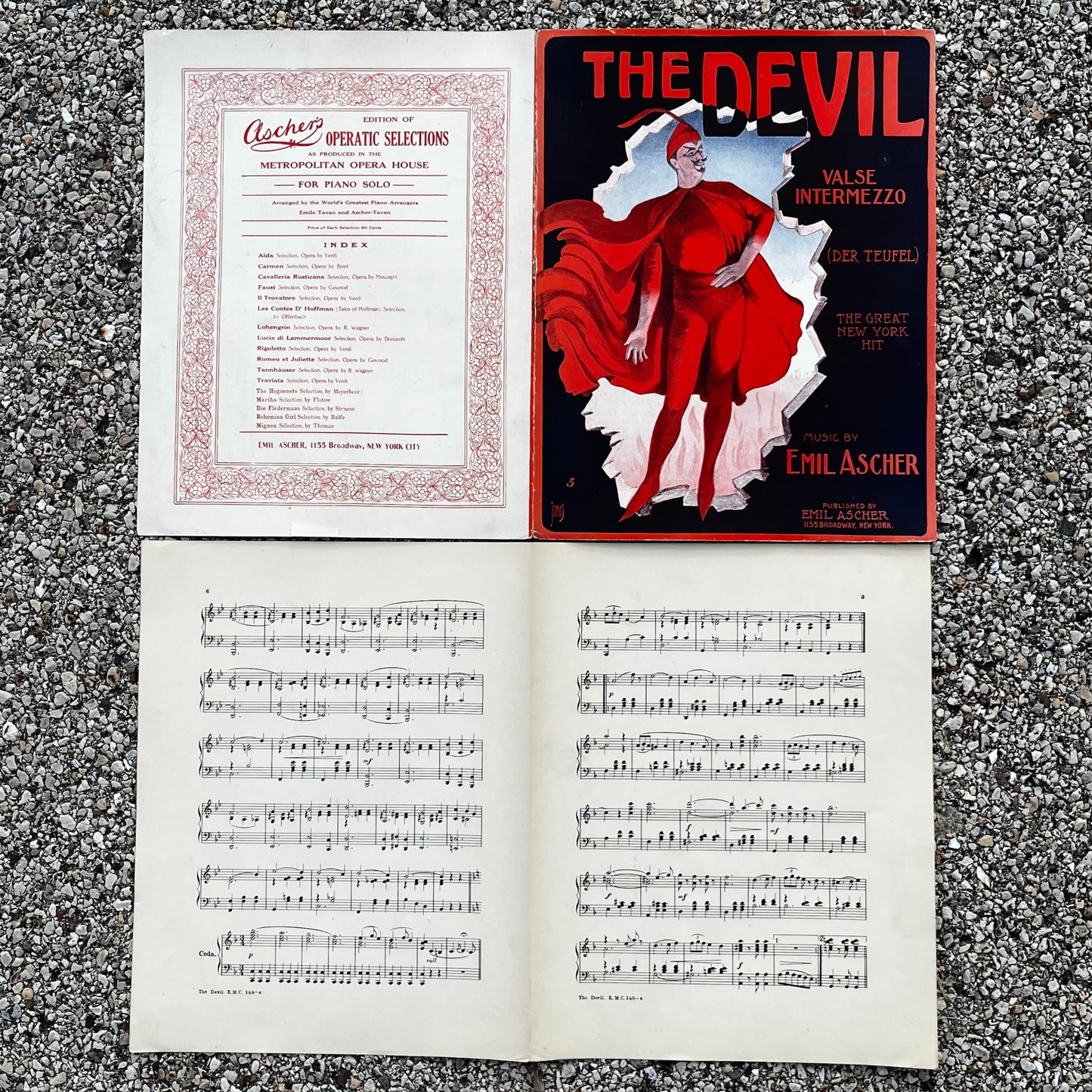 1913 Broadway sheet music for "The Devil".