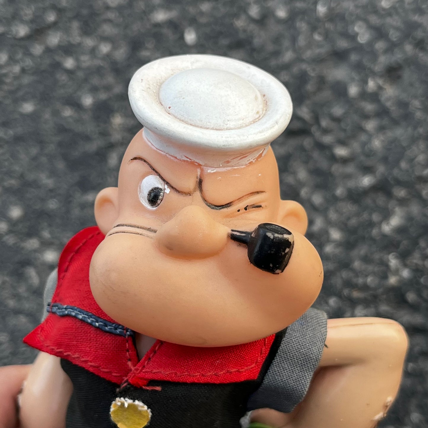 Vintage vinyl Popeye toy.