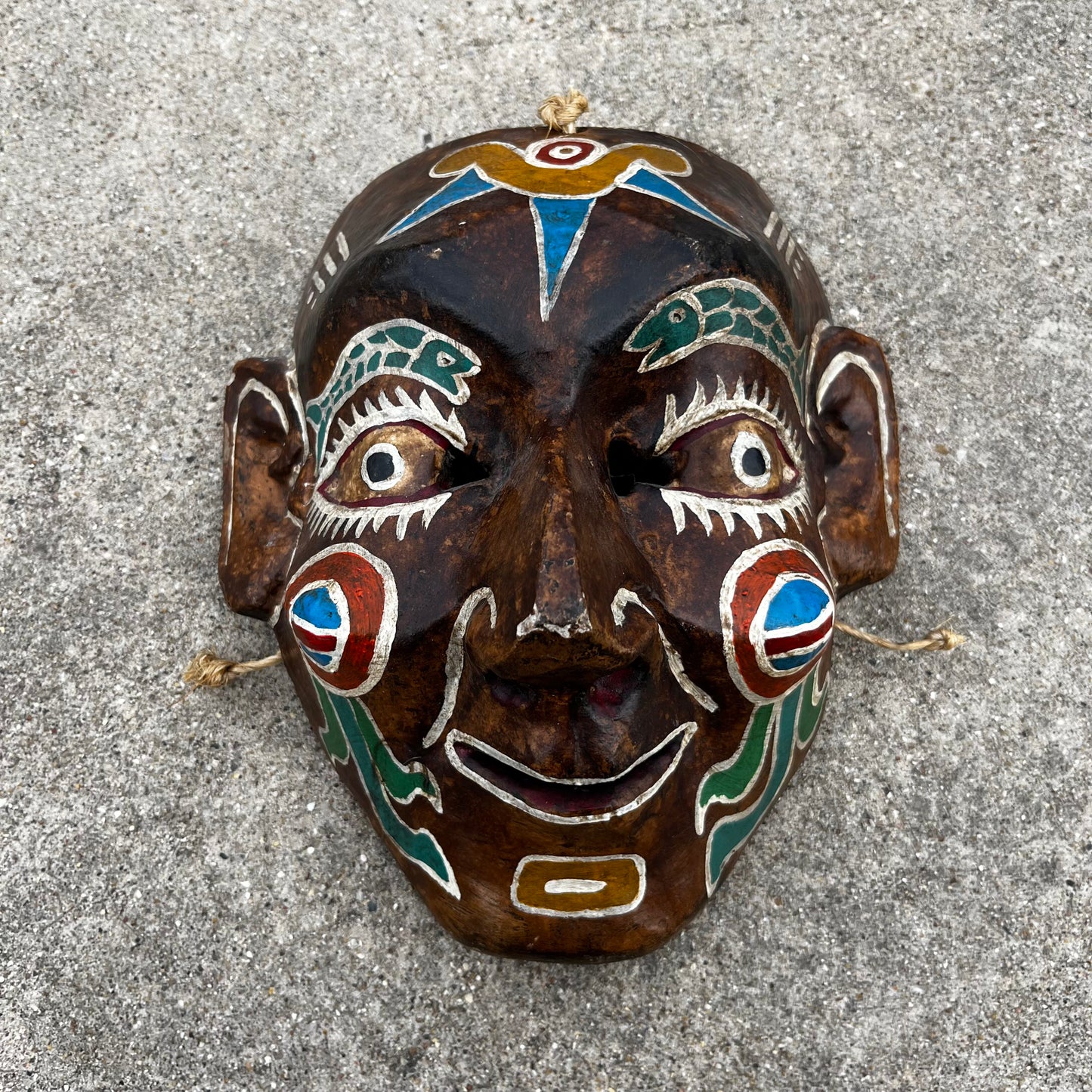 Vintage hand crafted serpent mask.