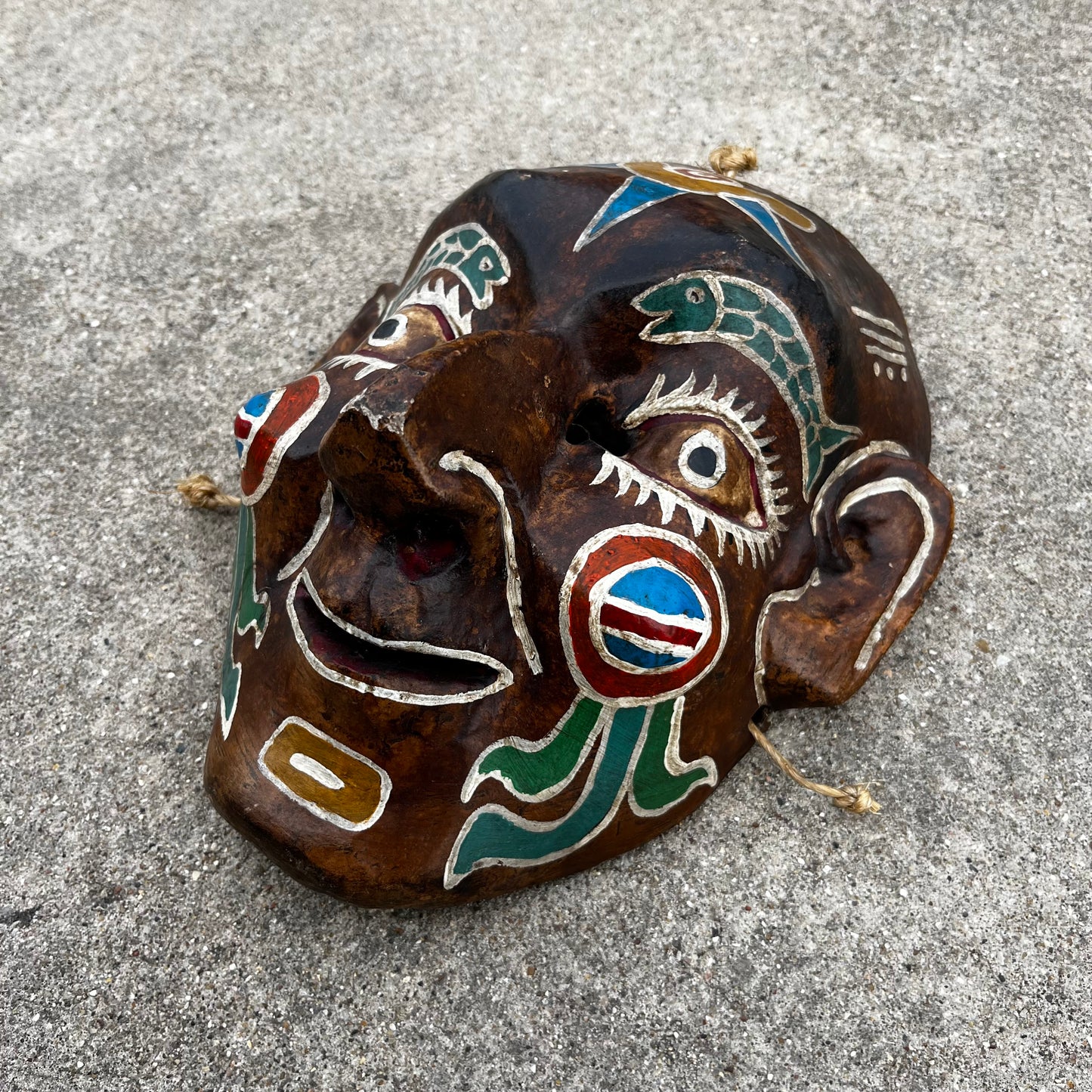 Vintage hand crafted serpent mask.