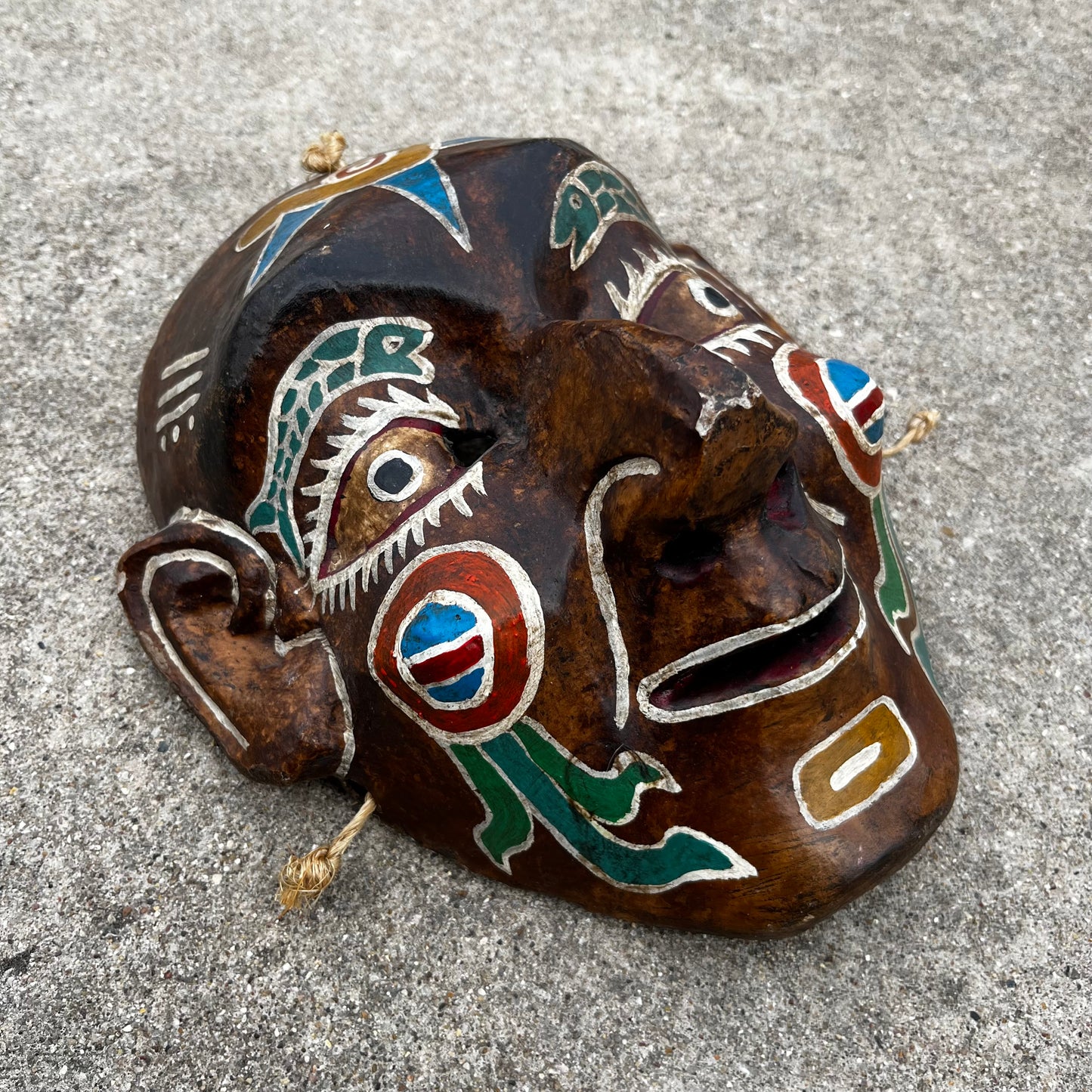 Vintage hand crafted serpent mask.