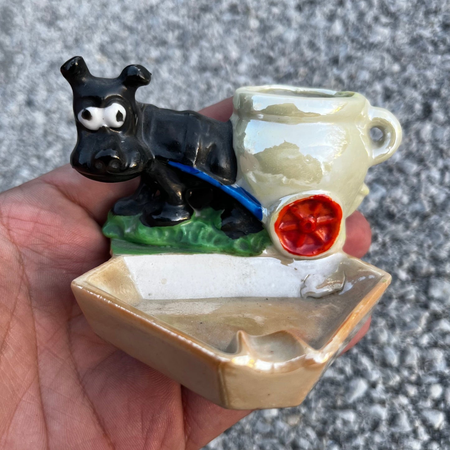 1940s Border terrier ashtray.
