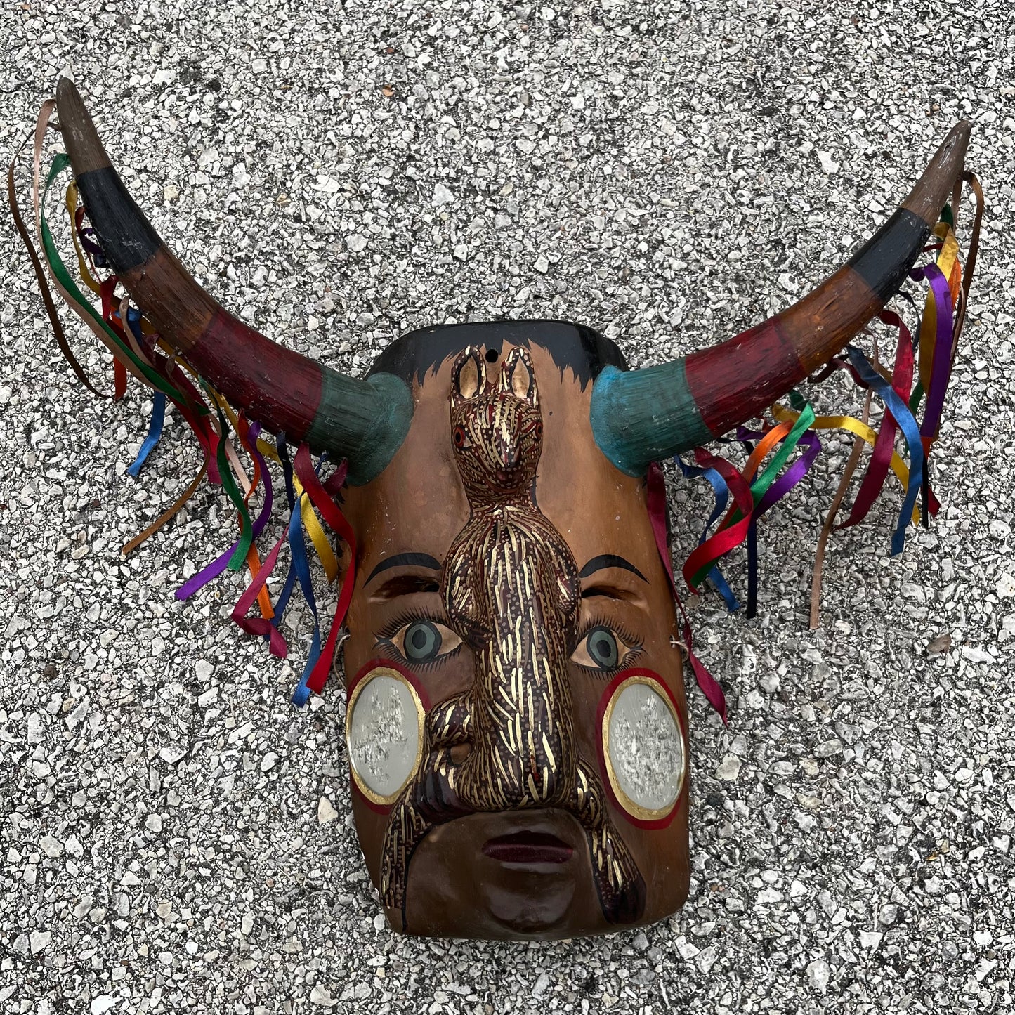 Modern Mexican ceremonial rabbit mask.
