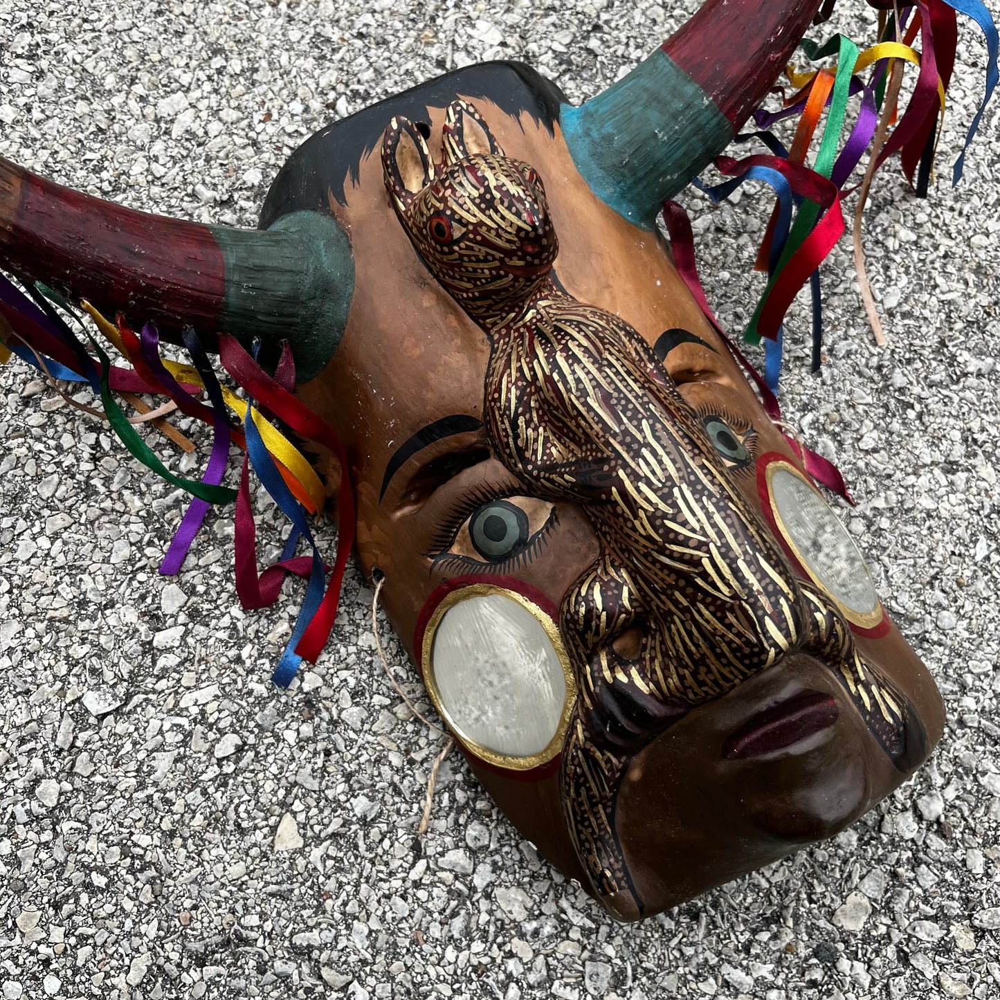 Modern Mexican ceremonial rabbit mask.