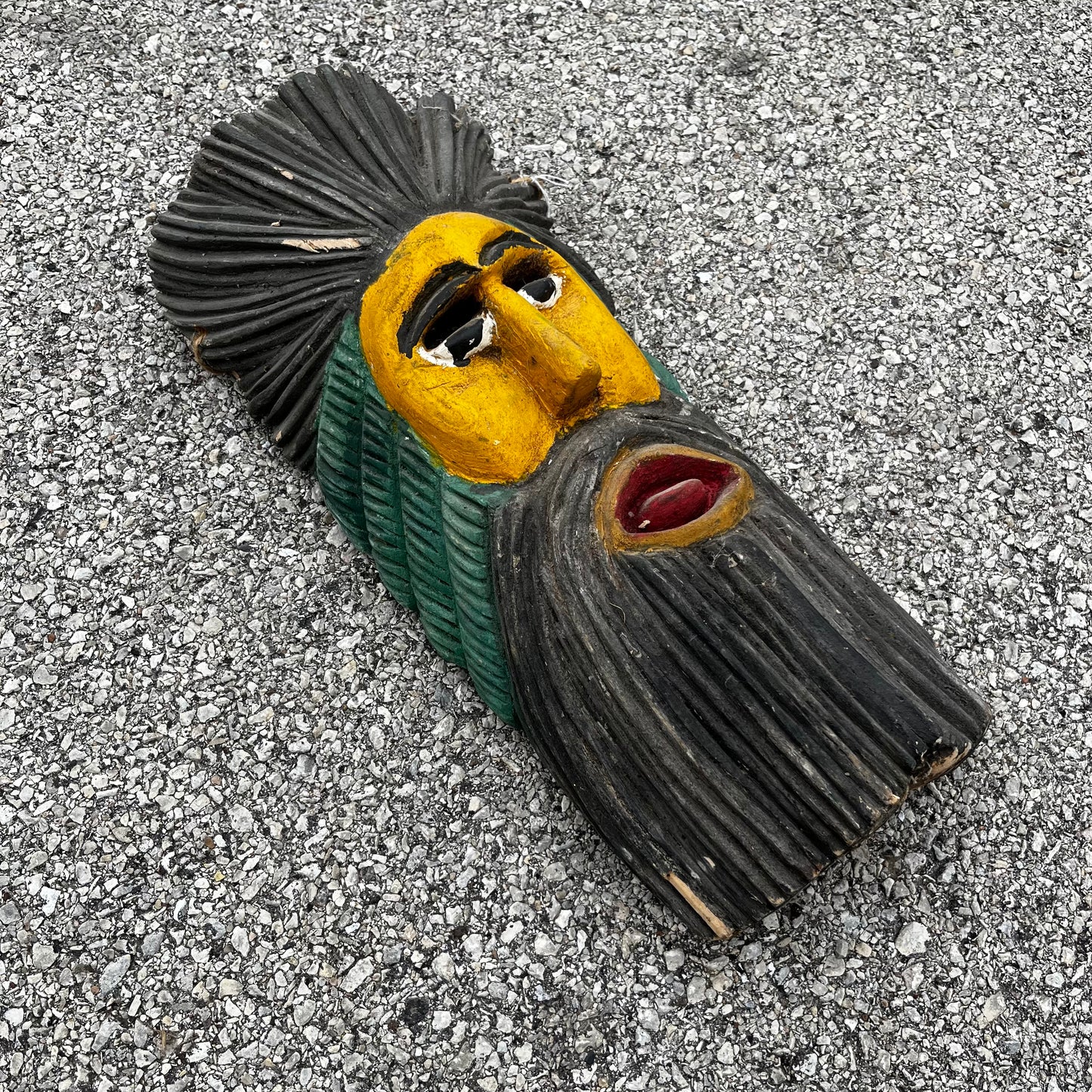 Vintage decorative elder mask.