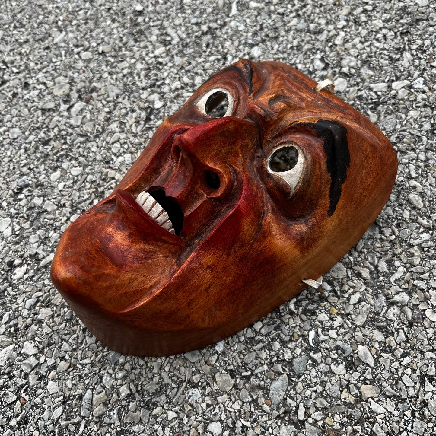 Vintage wooden elder mask.