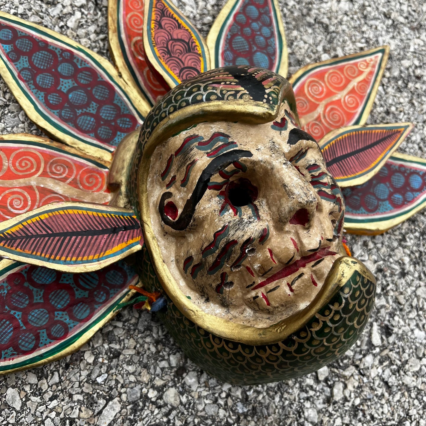 Vintage Day of the dead Apache mask.