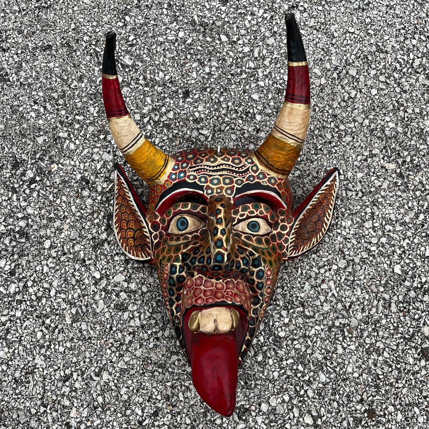 Modern hand crafted Diablo mask.