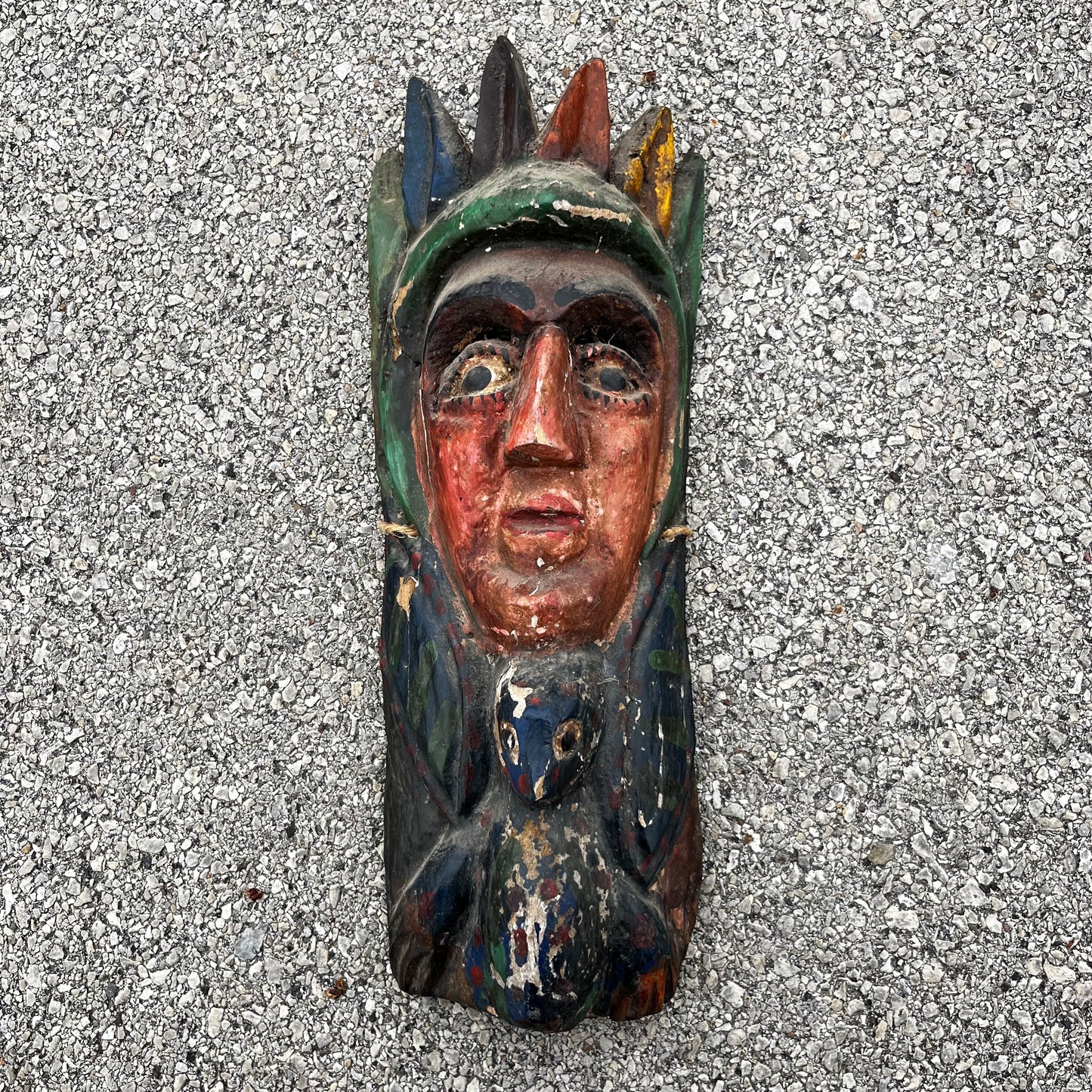 1960s decorative Mexican king mask.