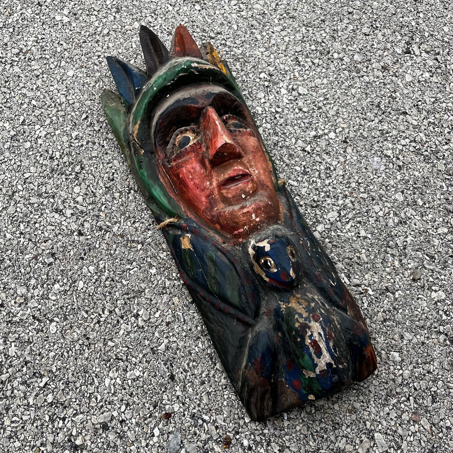 1960s decorative Mexican king mask.