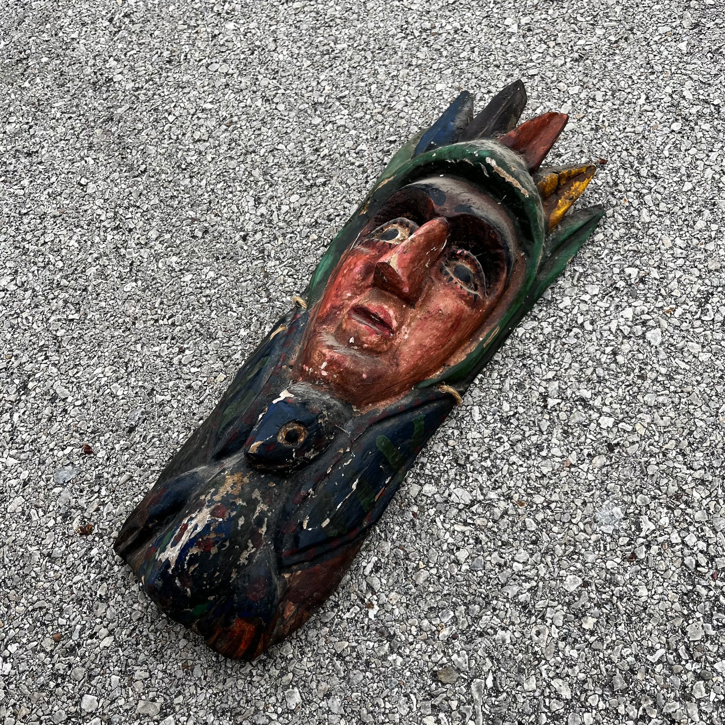 1960s decorative Mexican king mask.