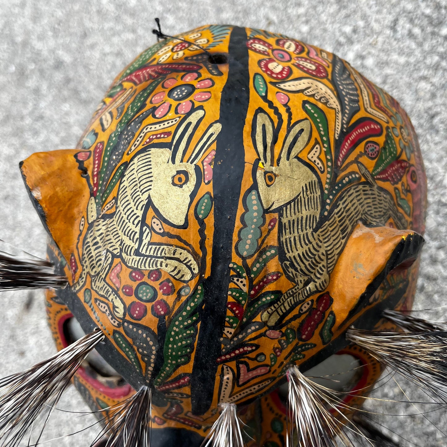 Vintage Danza Del Tigre jaguar mask.