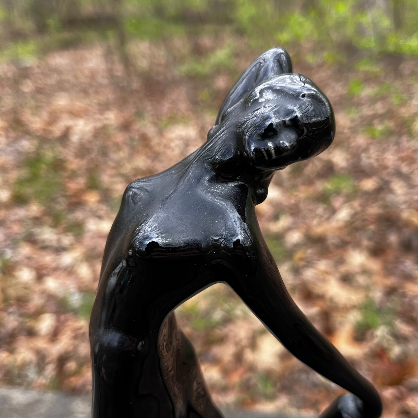 1980s Ceramic Art deco statue.