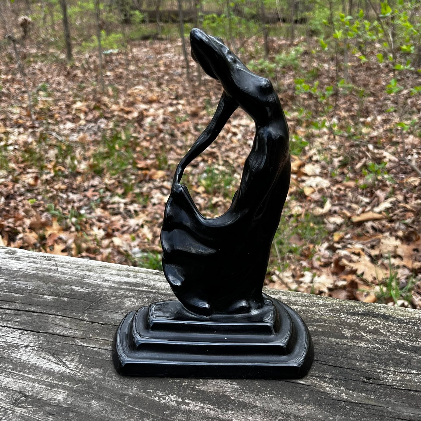 1980s Ceramic Art deco statue.