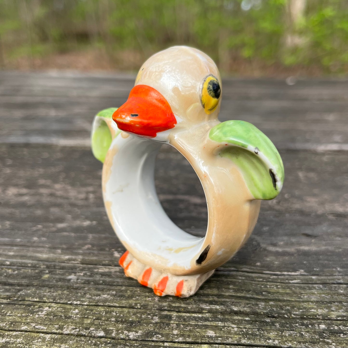 1940s Lusterware duck napkin holder.