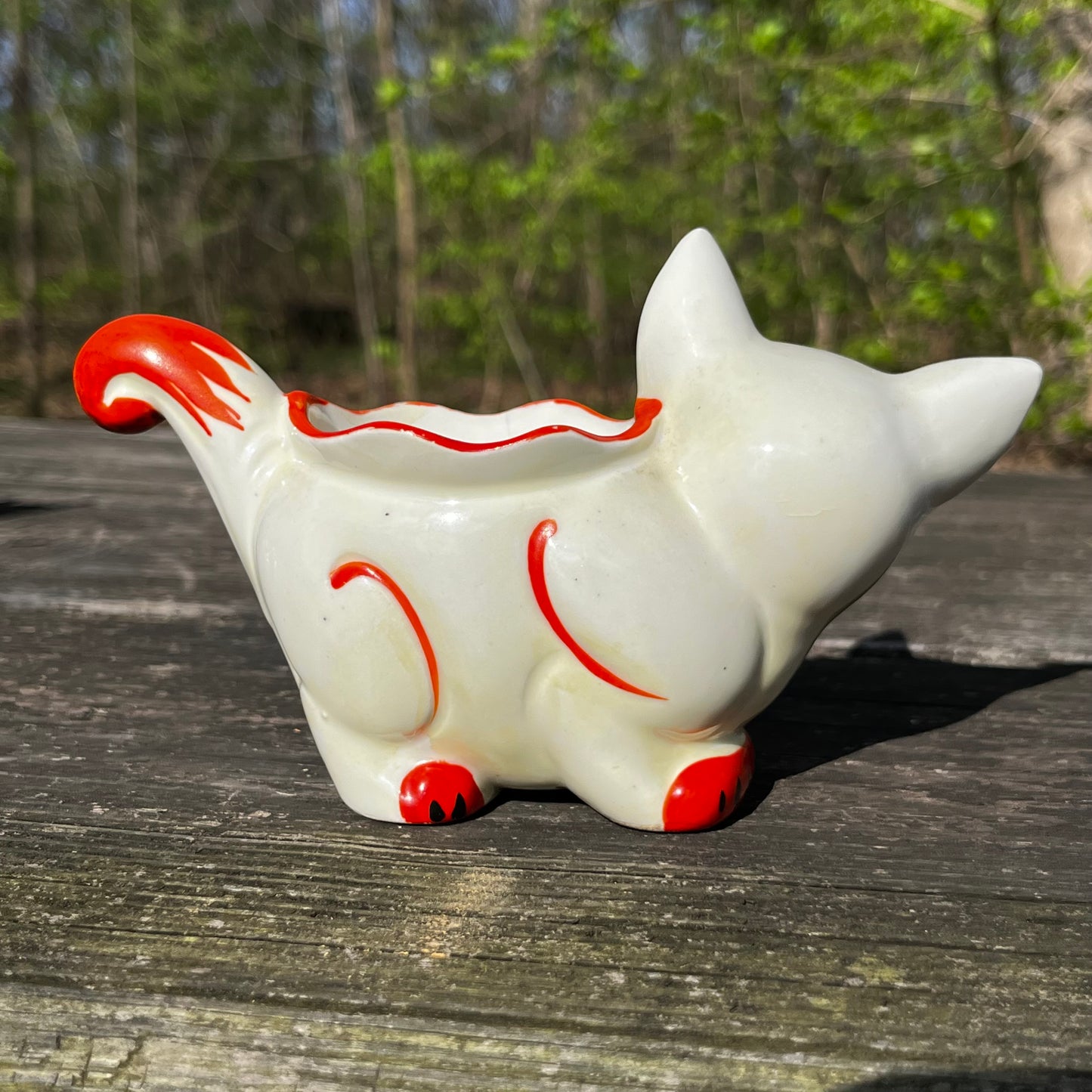 1940s Lusterware kitty dish.
