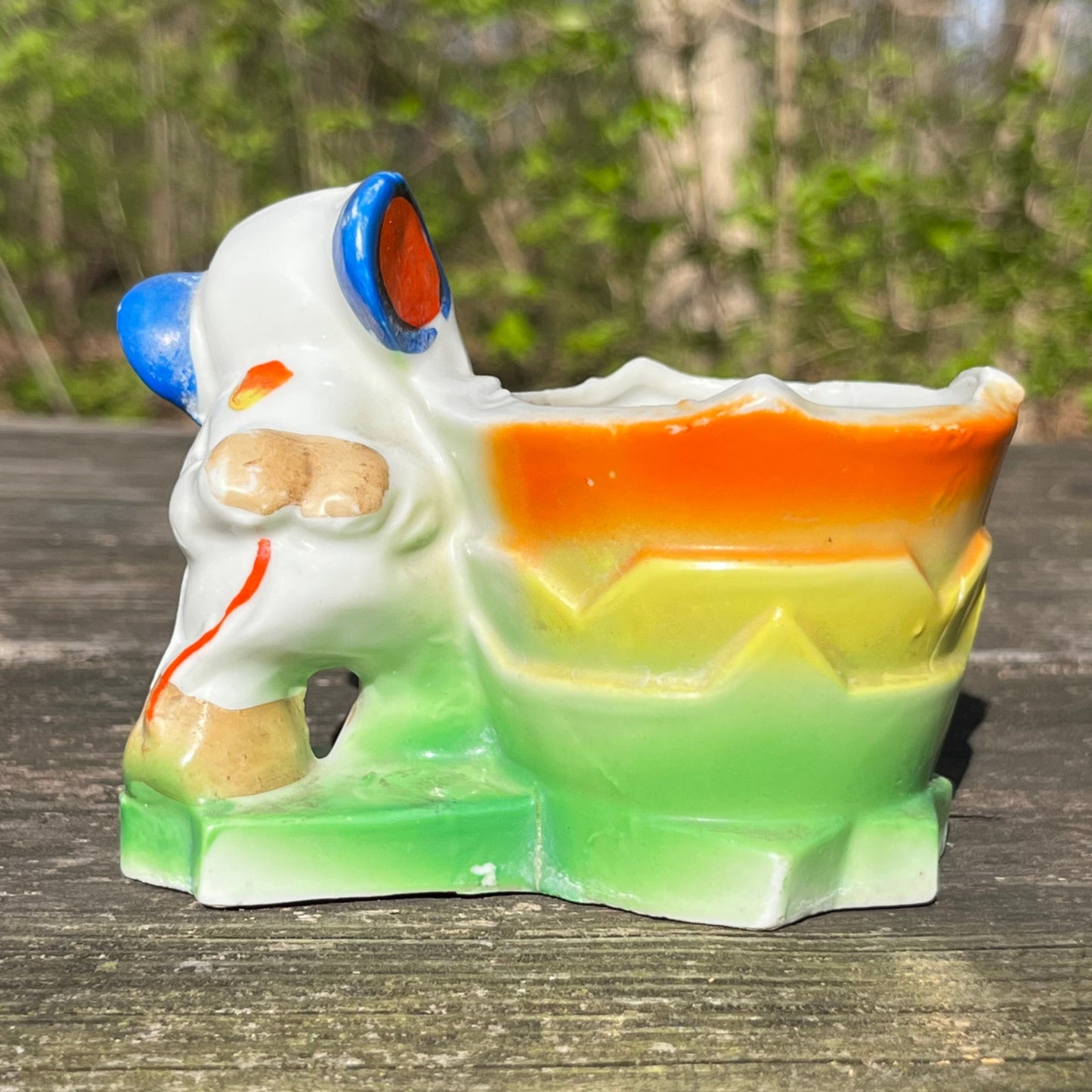 1940s Lusterware elephant planter.
