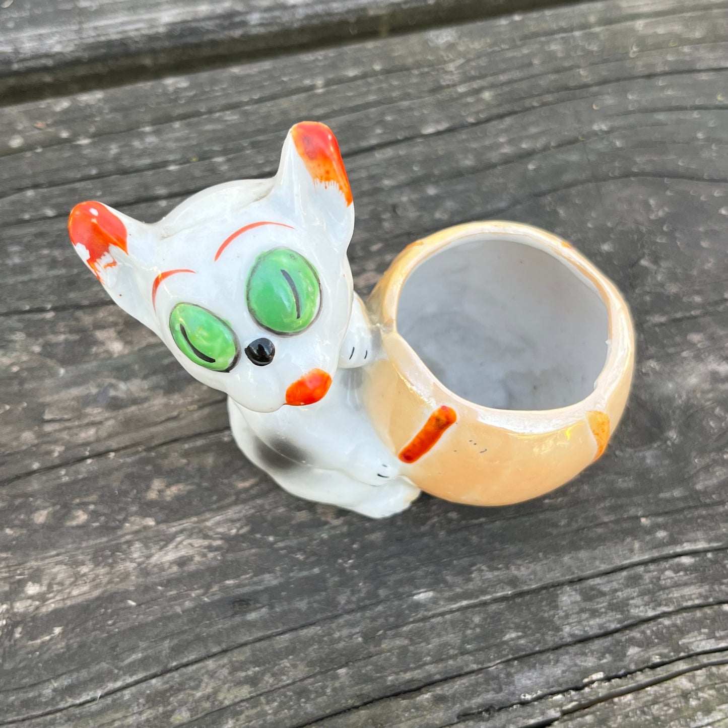 1940s Lusterware pup planter.