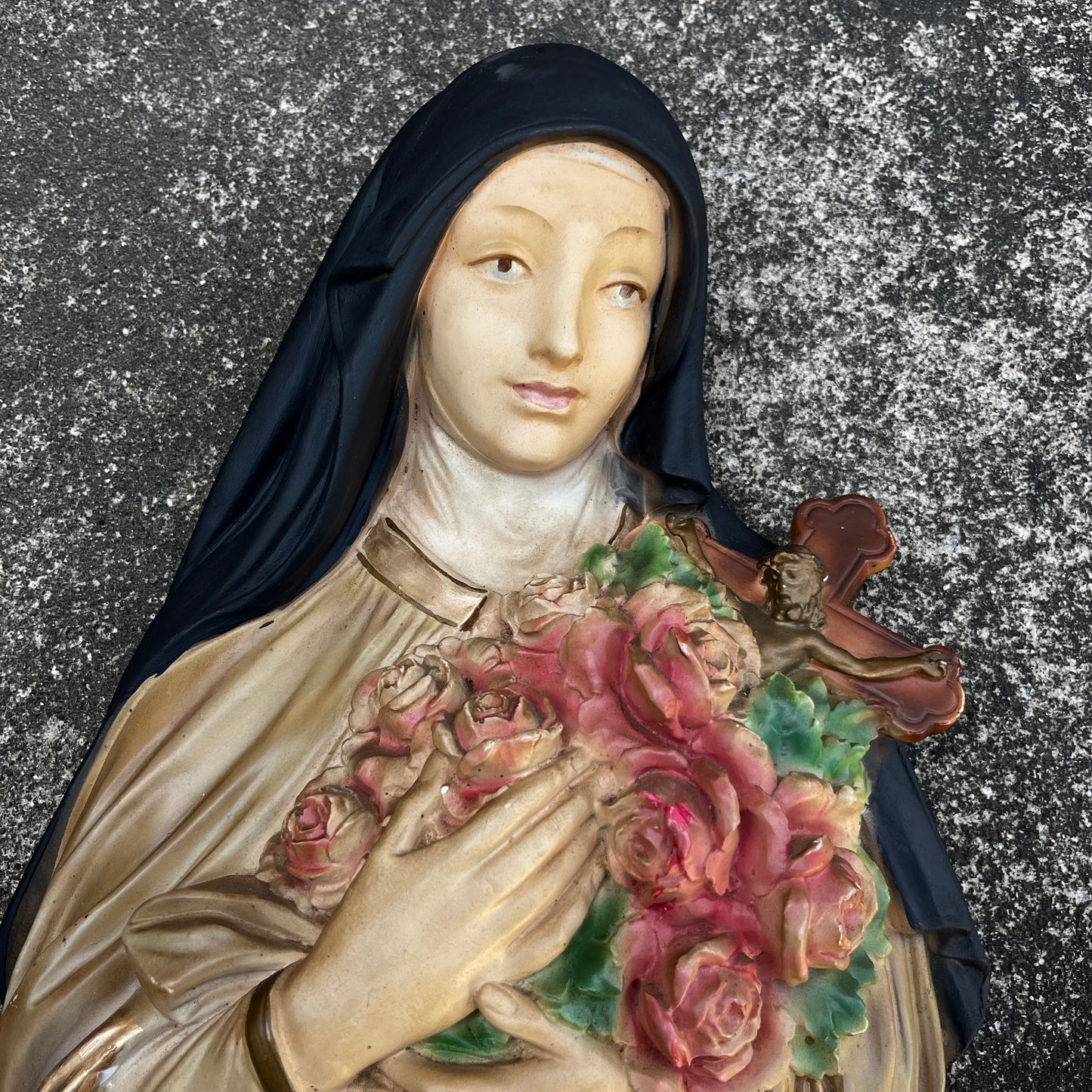1960s Chalkware St. Theresa bust.