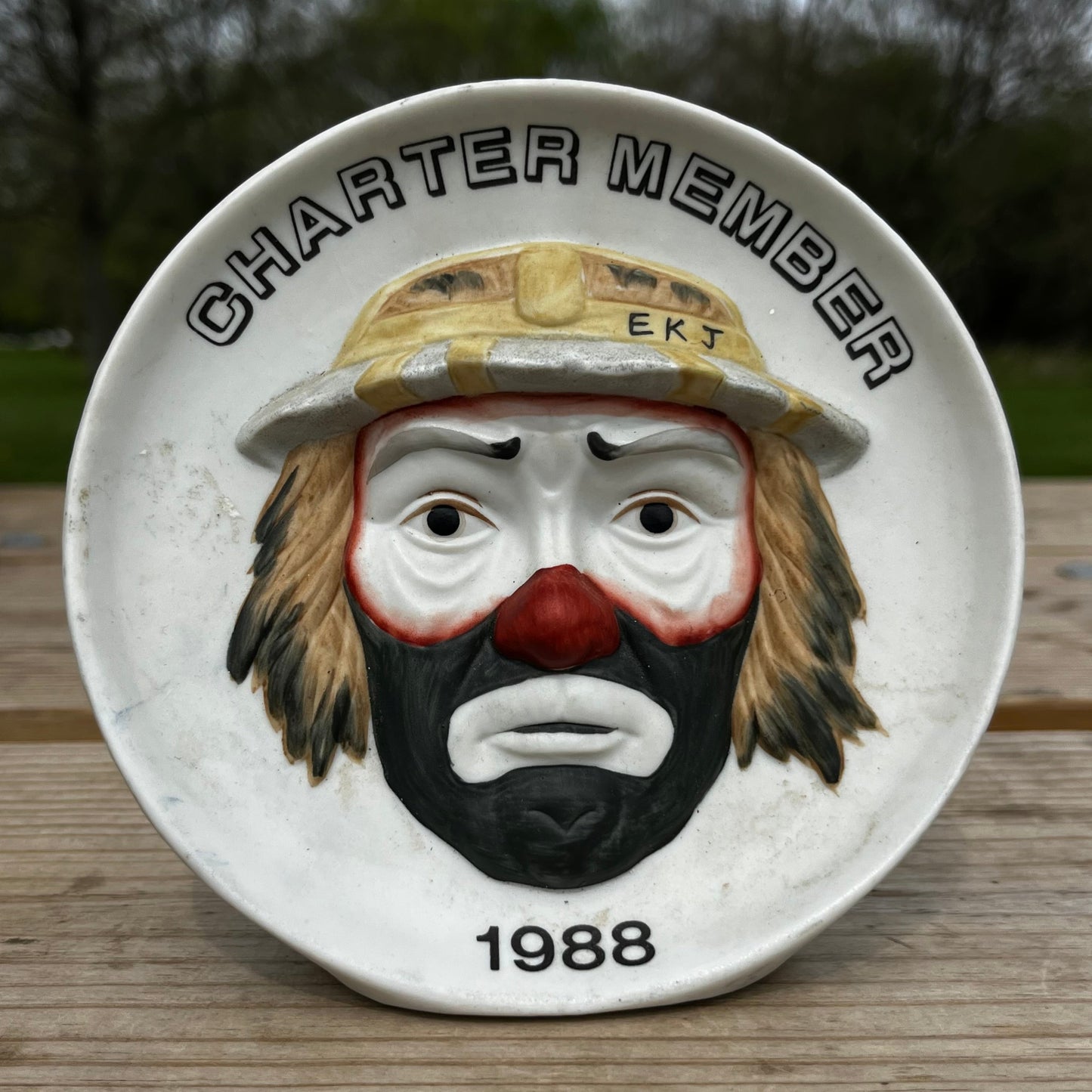 1988 Emmet Kelly Jr. Charter member plate.