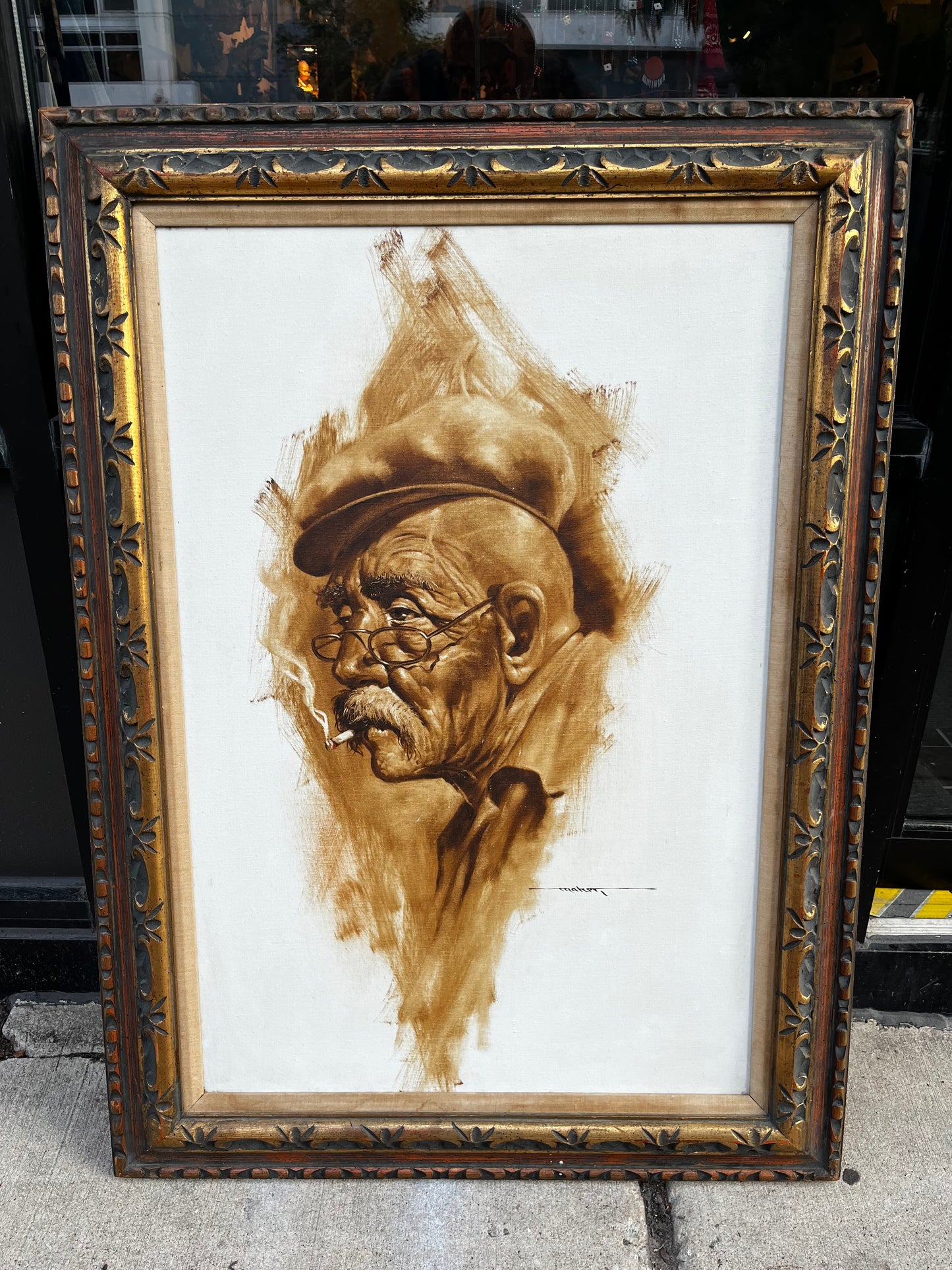 Original late 1960s/early 1970s Maher Naguib Morcos signed oil painting,