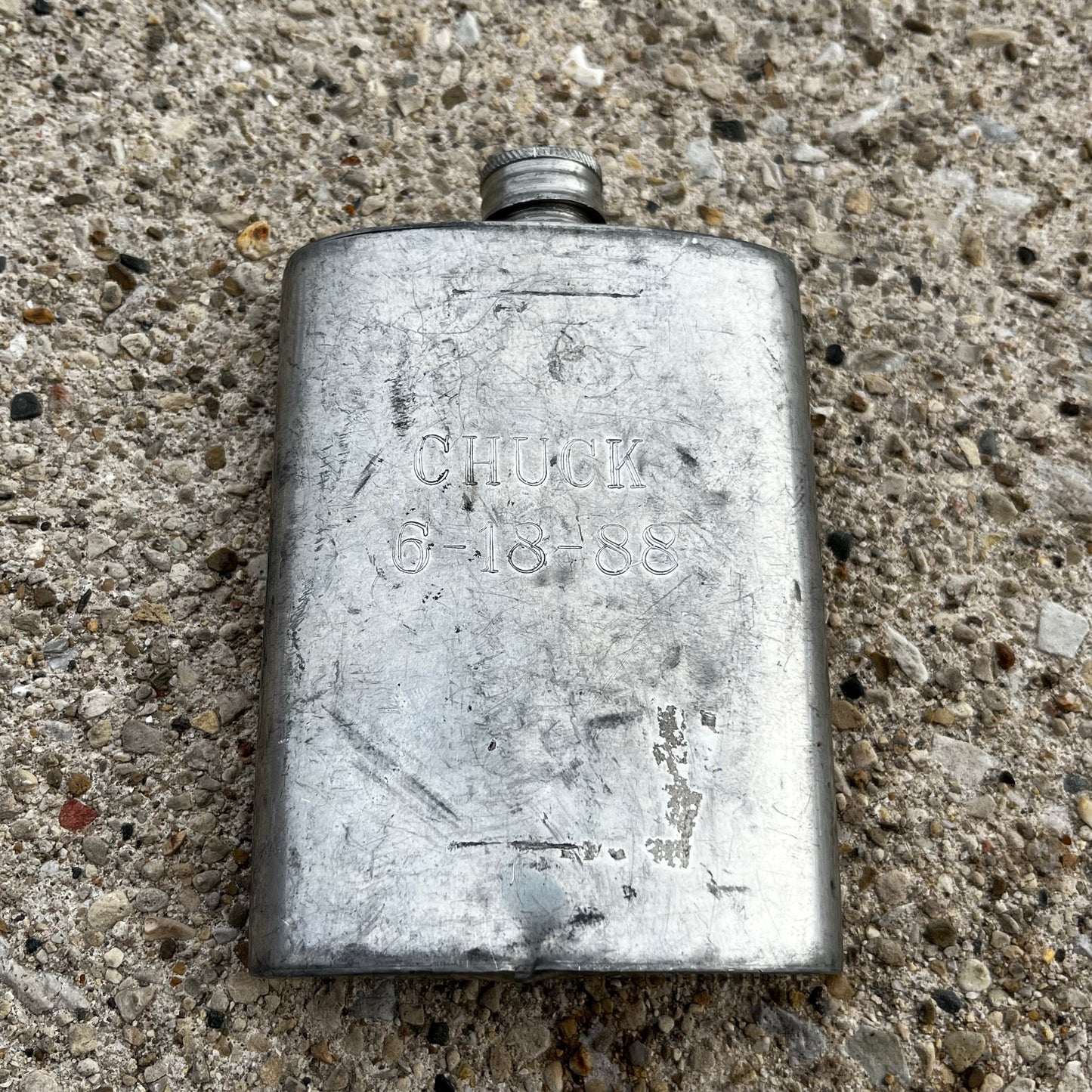 1988 pewter flask.