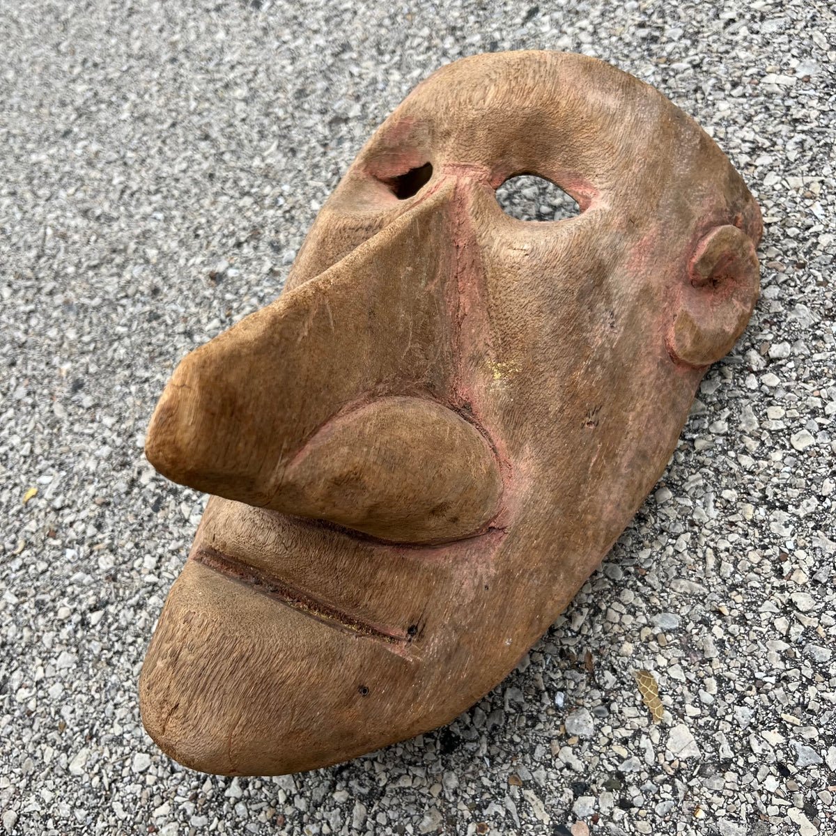 Vintage hand crafted Sardinian Carnival mask.
