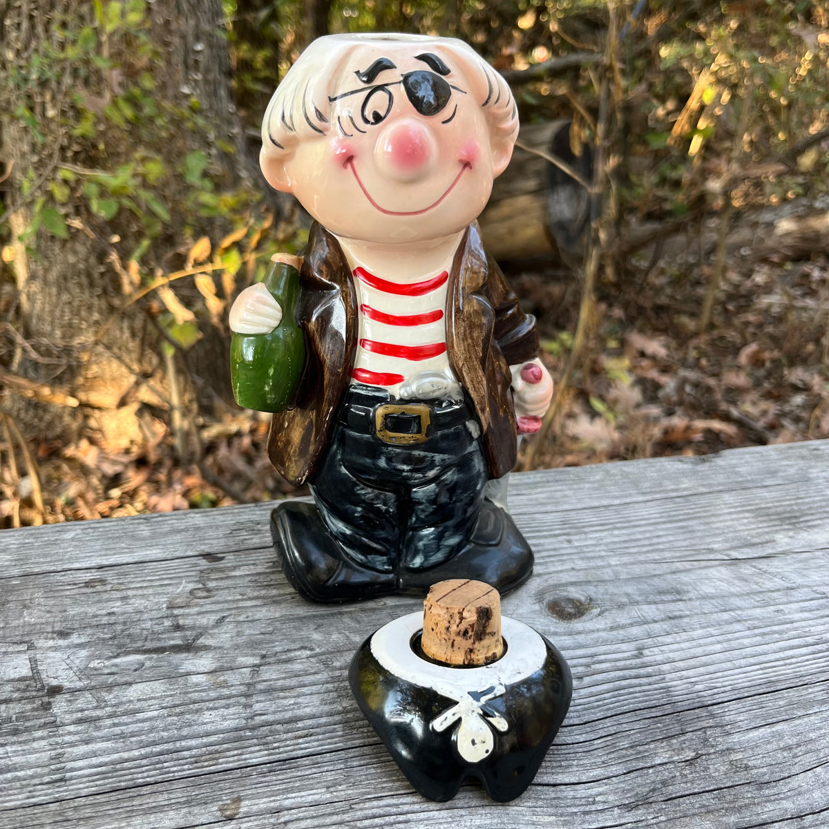 1960s Ceramic pirate decanter.