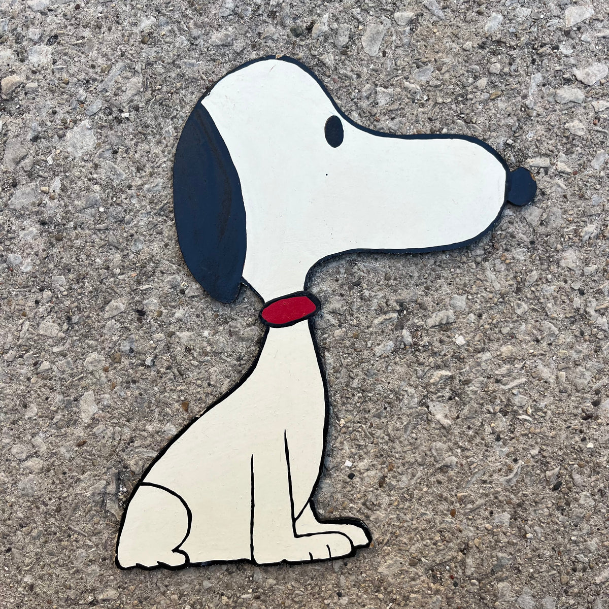 1970s Wood cut Snoopy.