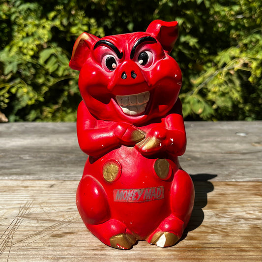 Vintage mad money piggy bank.