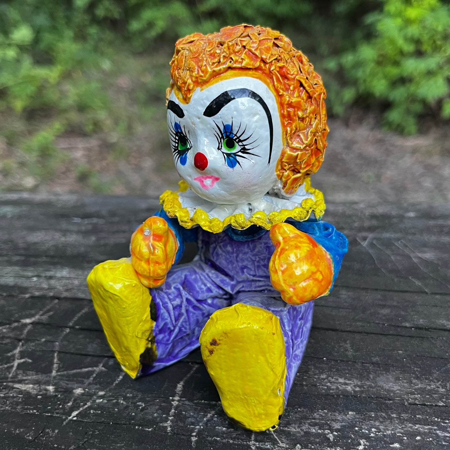 Vintage paper mache clown.