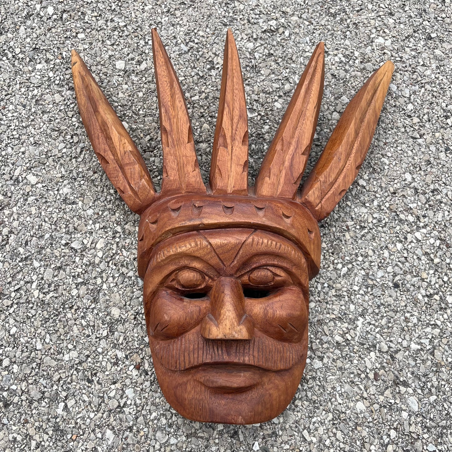 Vintage hand carved Guatemalan mask.