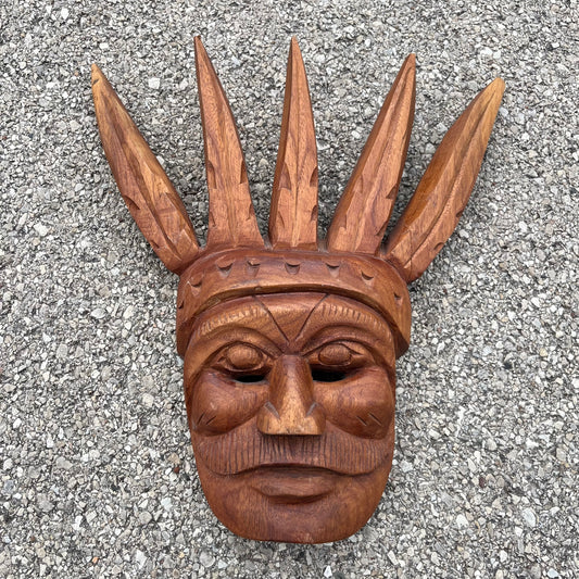 Vintage hand carved Guatemalan mask.