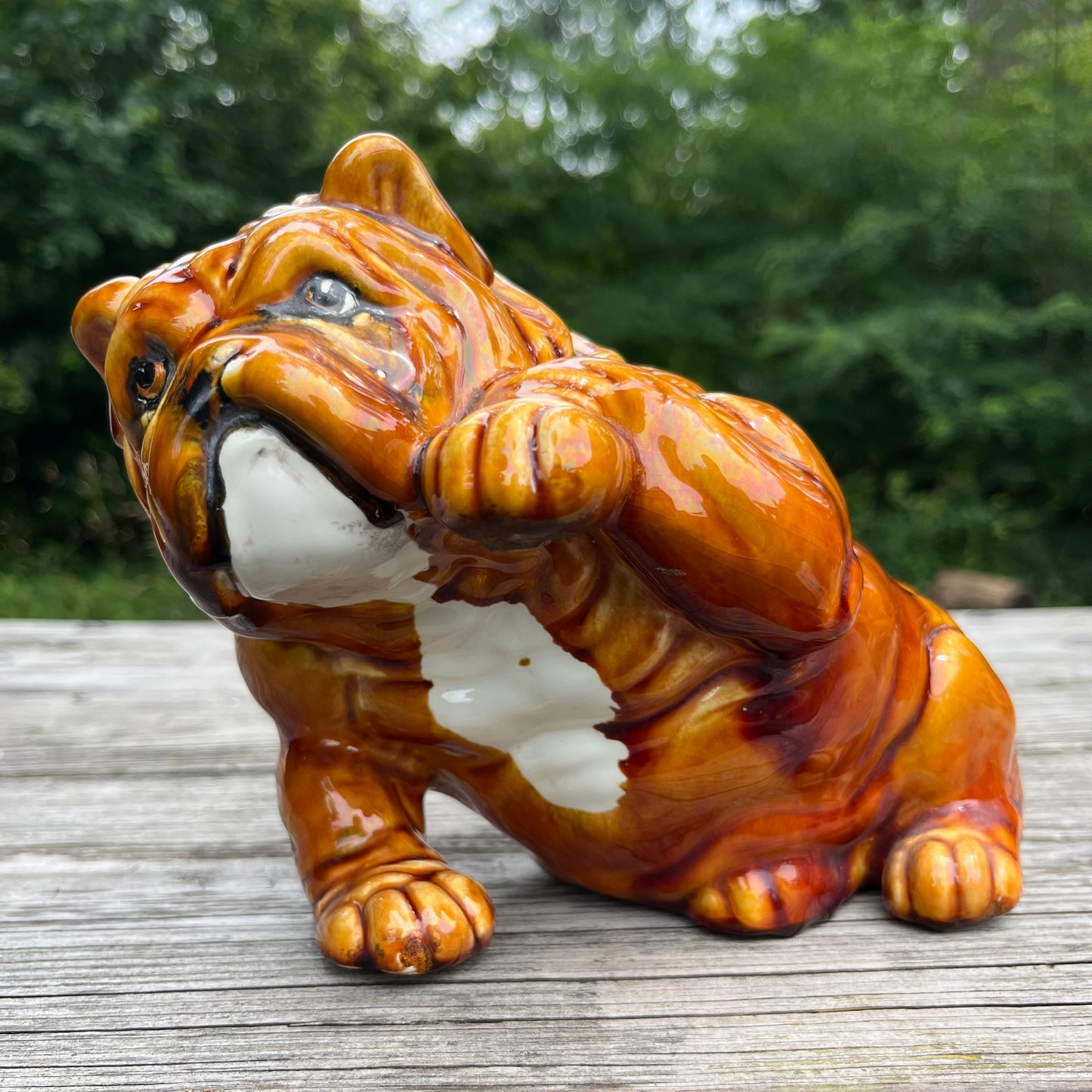 Vintage Italian ceramic bulldog.