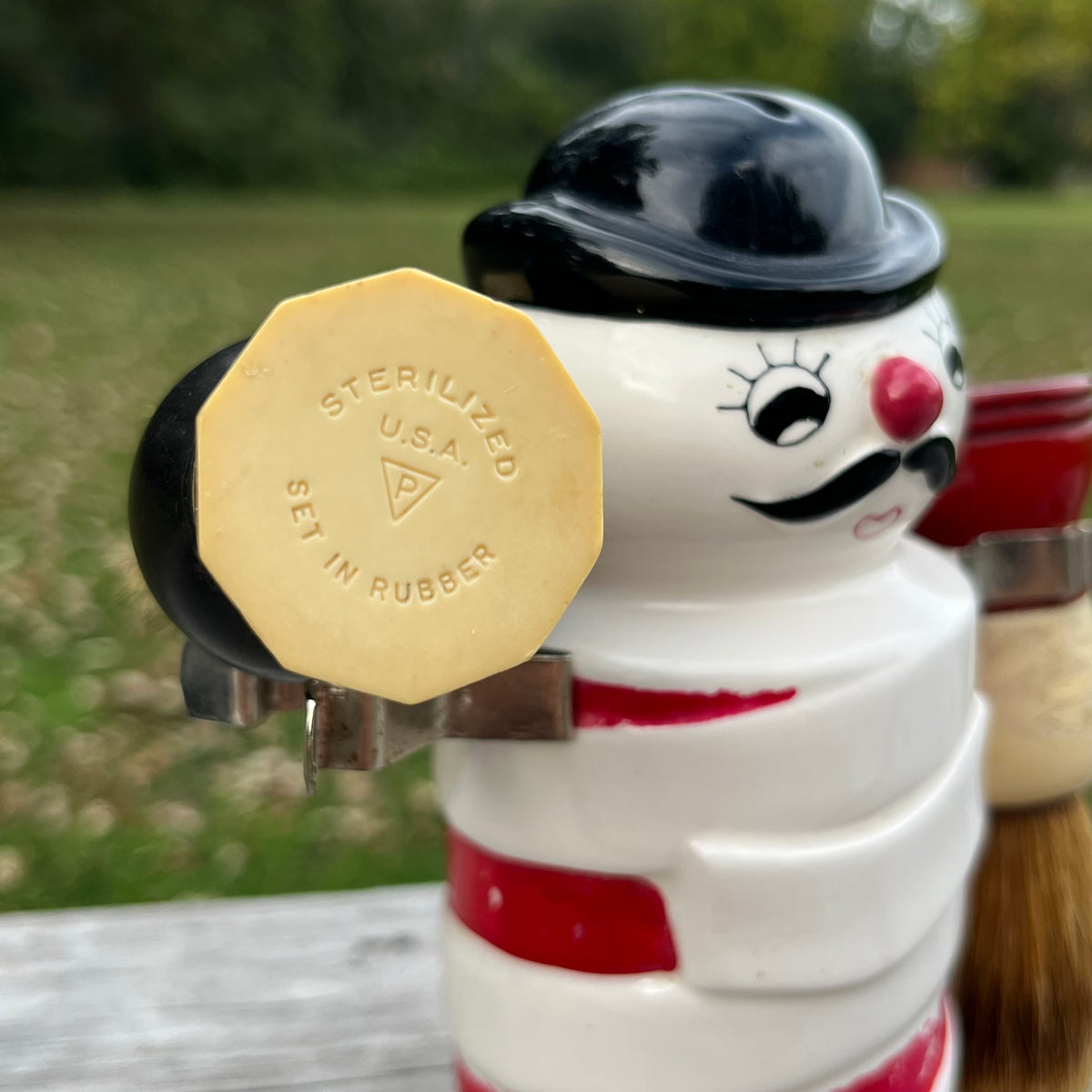 1950s Barbers ceramic blade bank.
