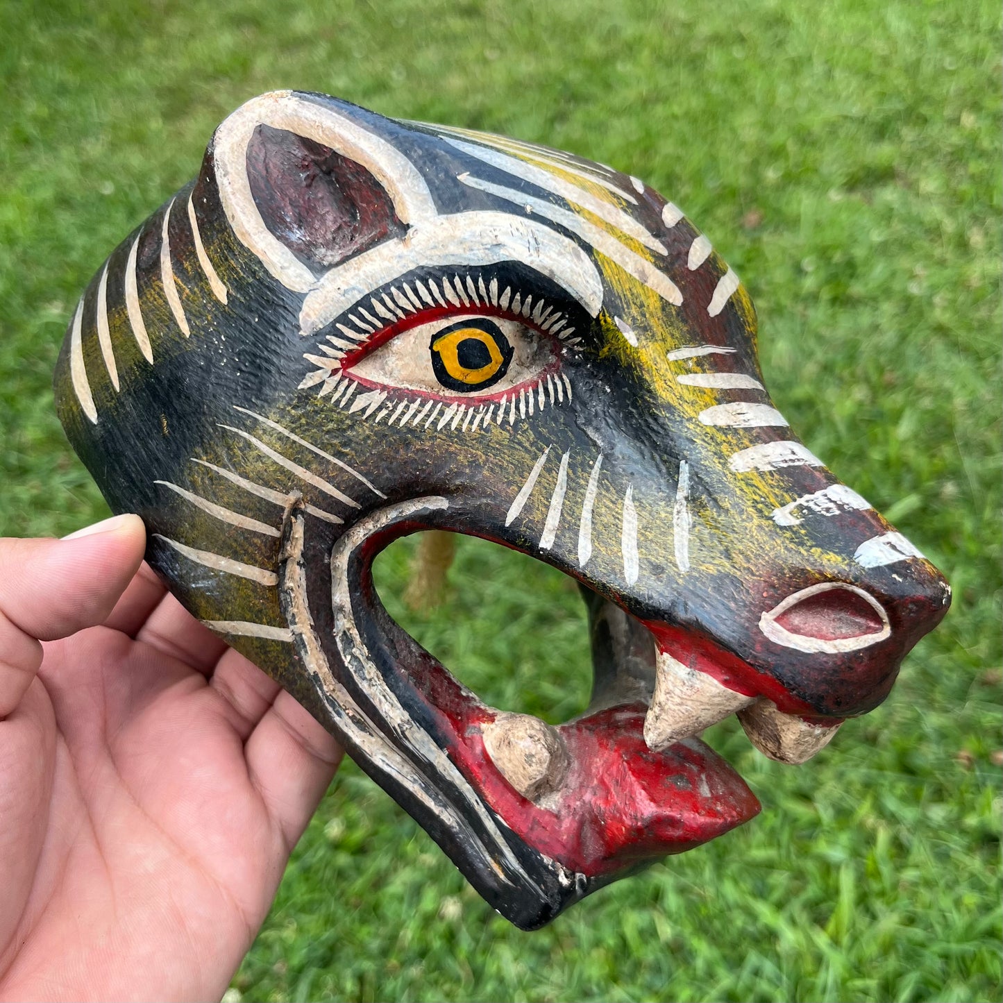 Vintage hand crafted wolf mask.