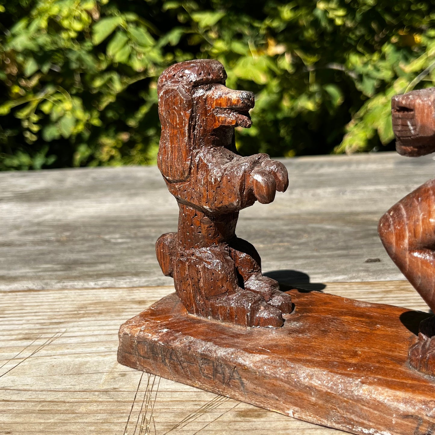 1950s Hand carved “Cha Cha” outsider art.