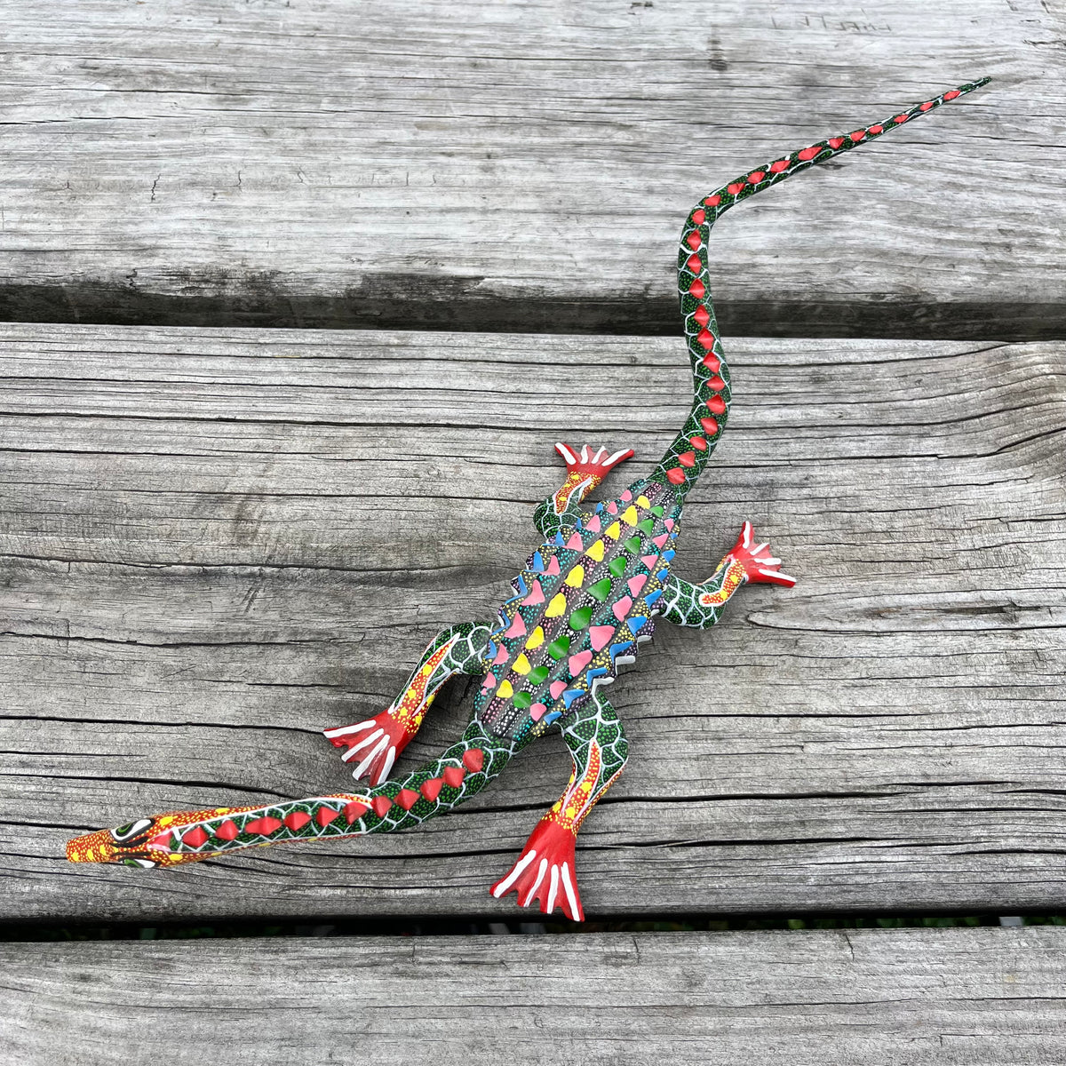 90s hand crafted Oaxacan lizard Alebrije.