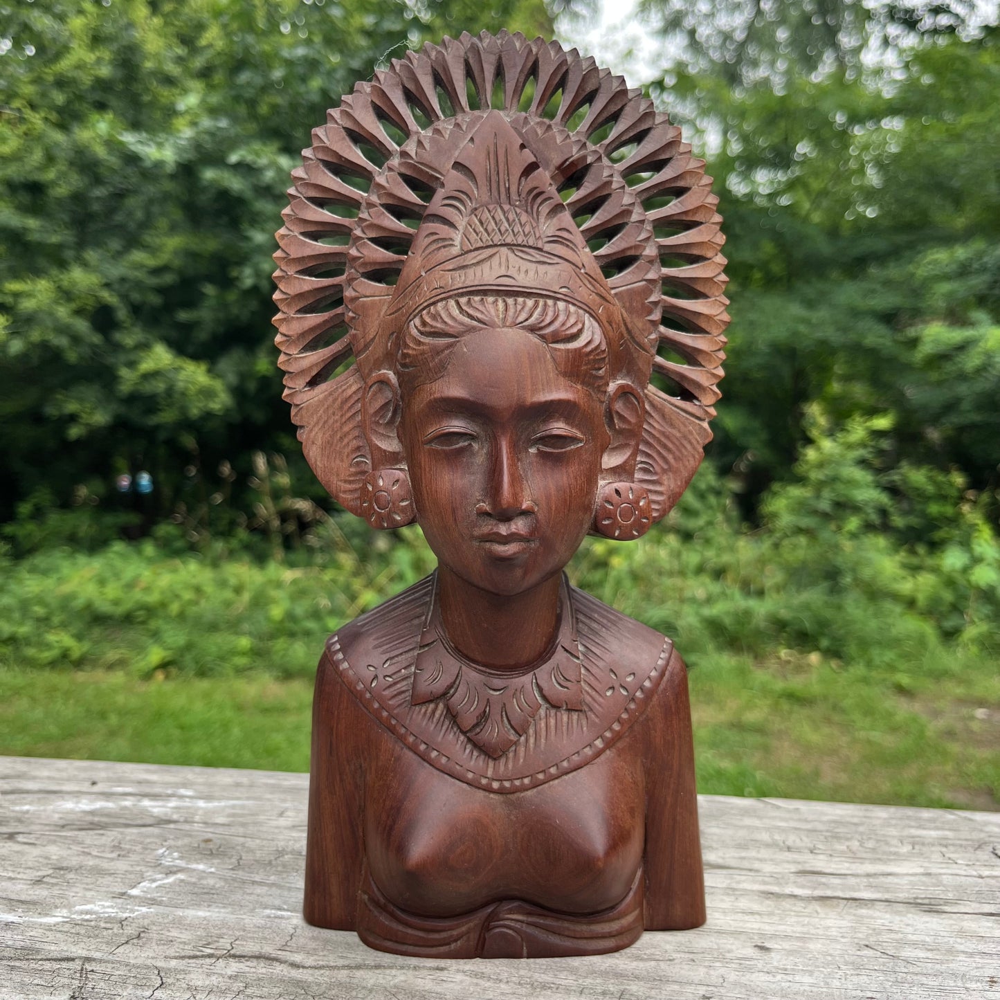 Vintage Balinese wood carving.