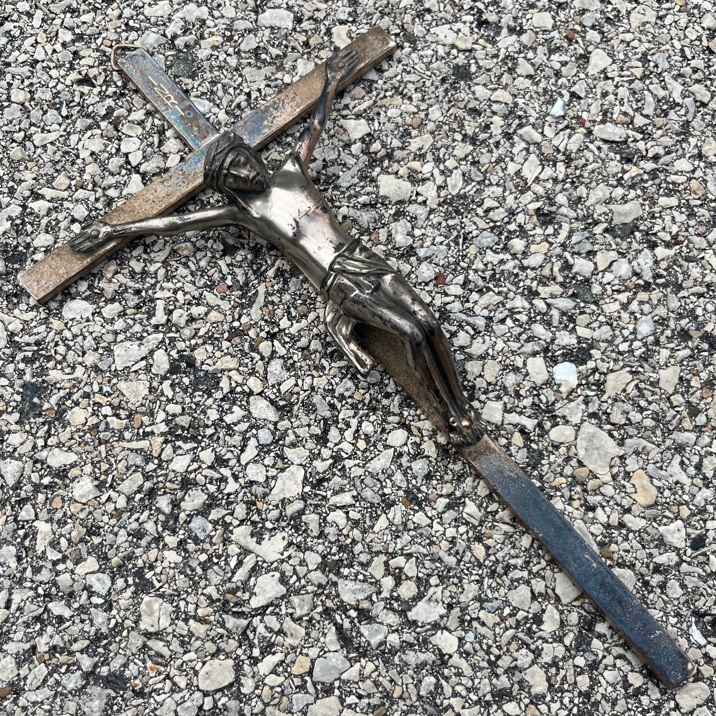 Vintage metal crucifix.