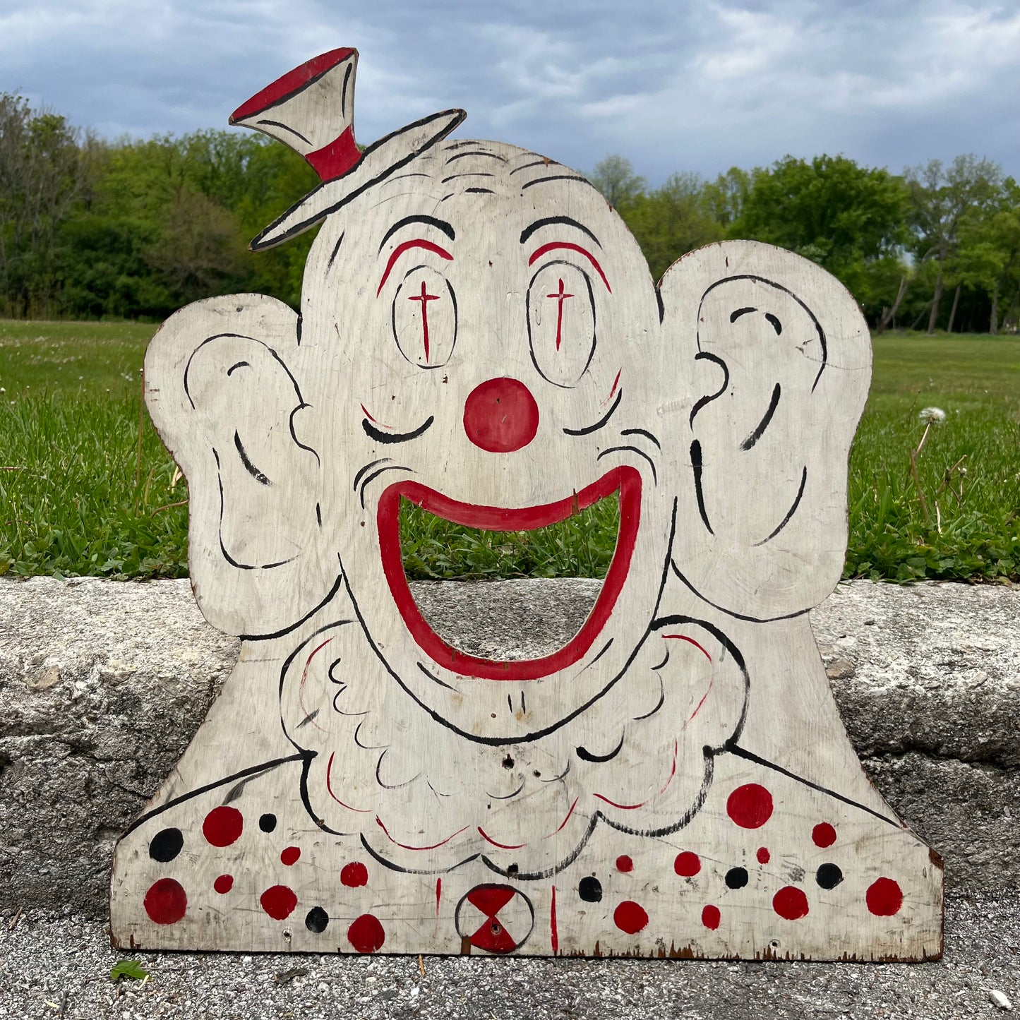 1950s Wooden clown game.