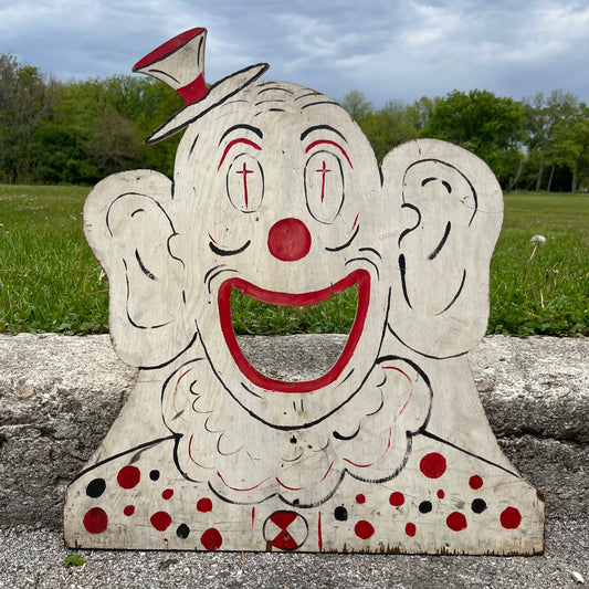 1950s Wooden clown game.