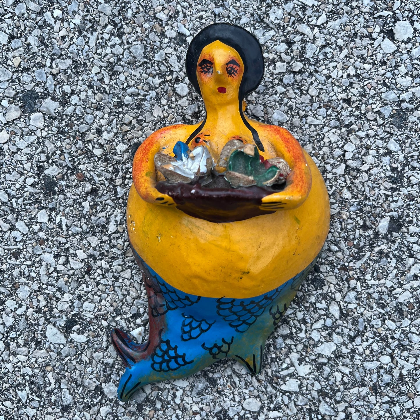 Vintage coconut mermaid.